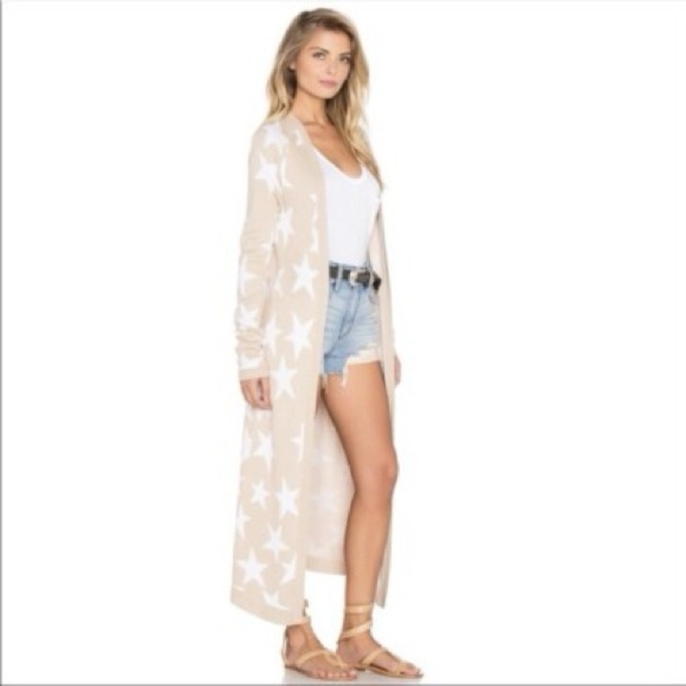 Mara Hoffman Star Long Open front Cardigan